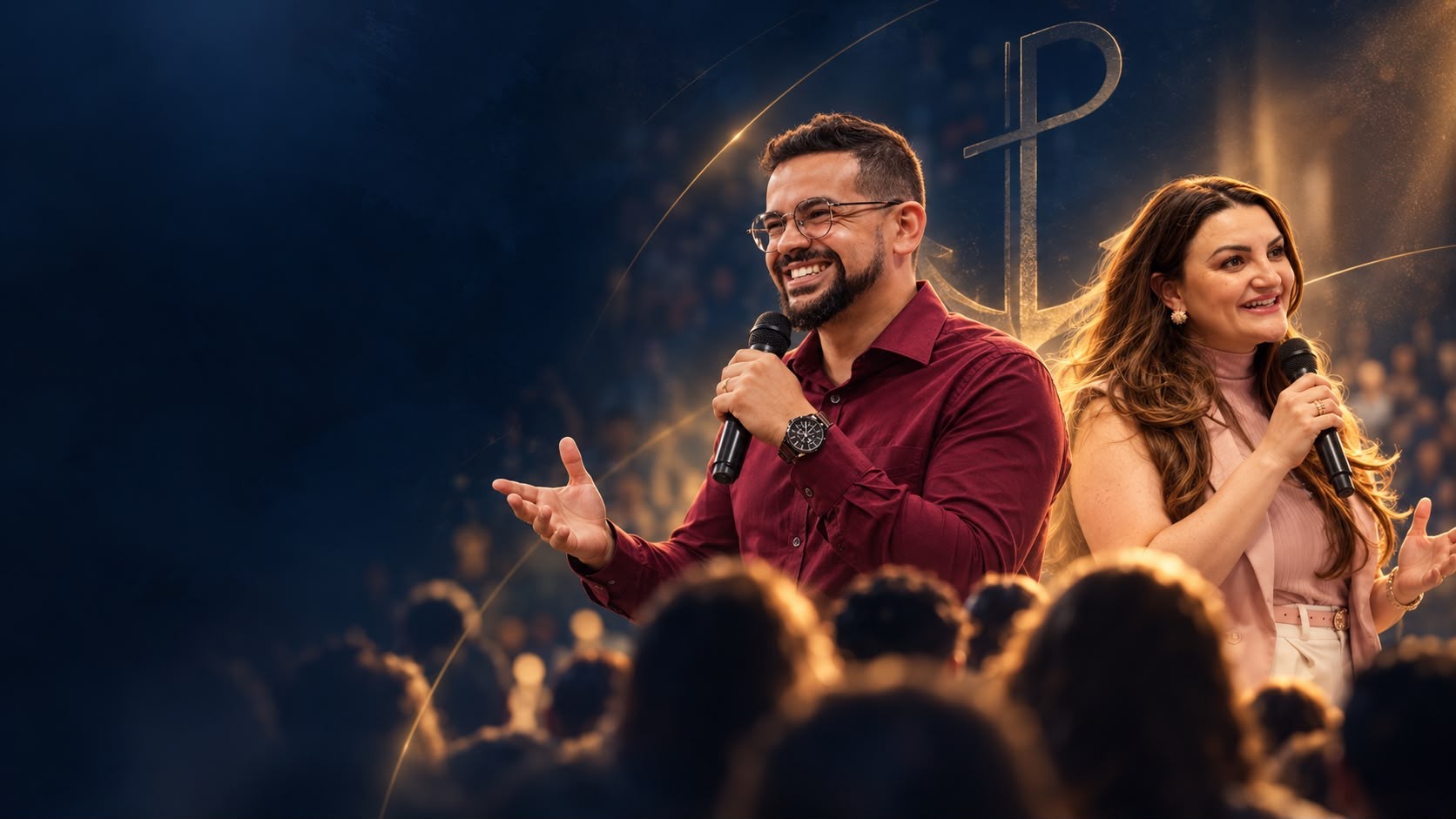 David e Karoline Borges em evento de formação da Mais Profundo